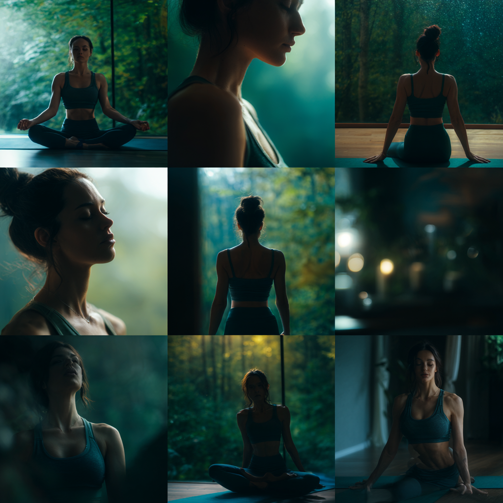 Sala de yoga cu atmosferă liniștitoare